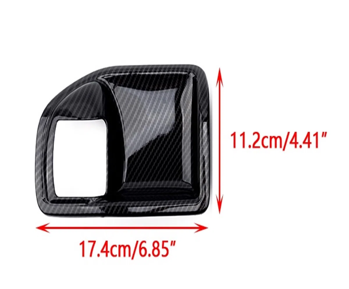 DEHIWI Maniglie interne per portiere 4 Pcs Stile In Fibra Di Carbonio Maniglia Interna Della Porta Coperchio Ciotola Trim Per Wrangler JK 2011 2012 2013 2014 2015 2016 2017