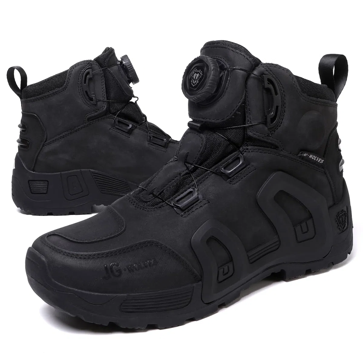 Scarpe da Moto da Uomo e Donna con Chiusura Rapida a Rotella | Protezione alla caviglia, rinforzo per il cambio, tallone rinforzato e suola in gomma antiscivolo per touring e tragitti