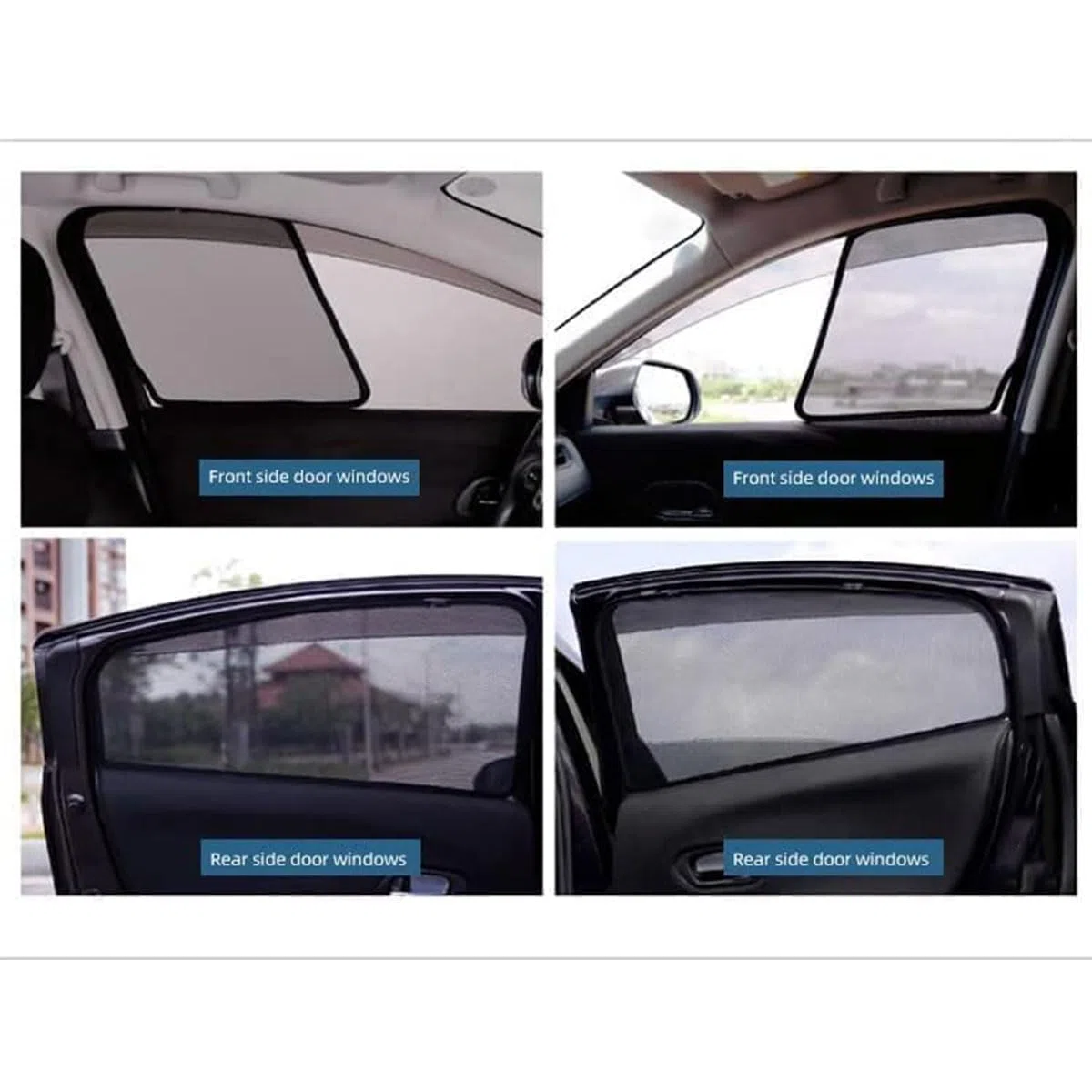 Parasole per Finestrini Laterali Compatibili con Mazda Mazda 3S Hatchback 2005-2009 | Tende elastiche in mesh bloccante sole protezione uv scudo termico