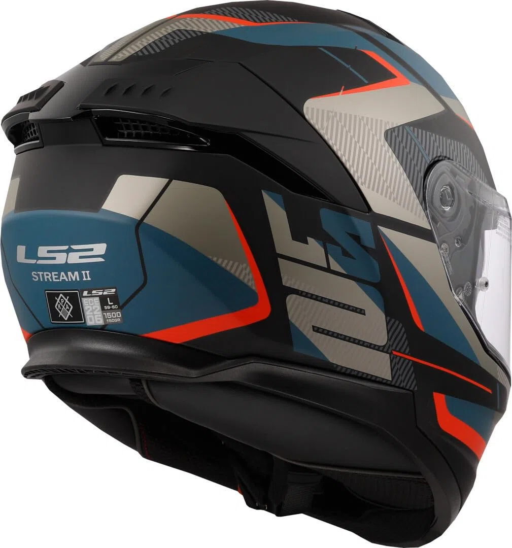 LS2, Casco Moto Integrale STREAM II ROAD Matt Black Blue, M