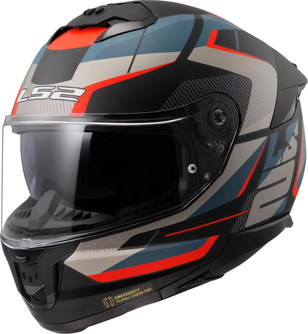 LS2, Casco Moto Integrale STREAM II ROAD Matt Black Blue, M