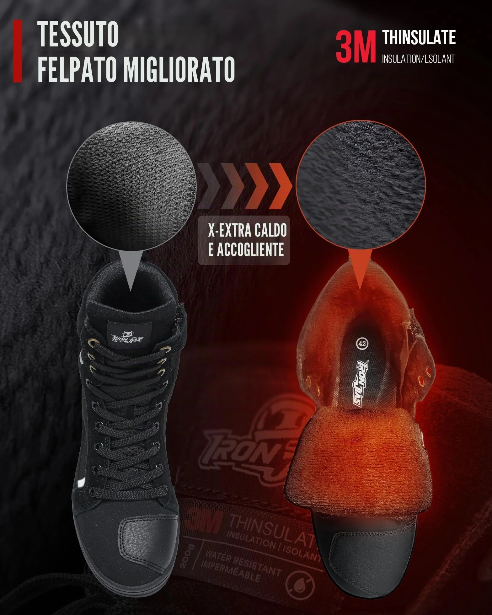 BORLENI Scarpe Moto Uomo Stivali Moto | Traspiranti Uomo Scarpe Motocross Casual Suola Antiscivolo Zip Laterale, Supporto alla Caviglia e Shift Pad