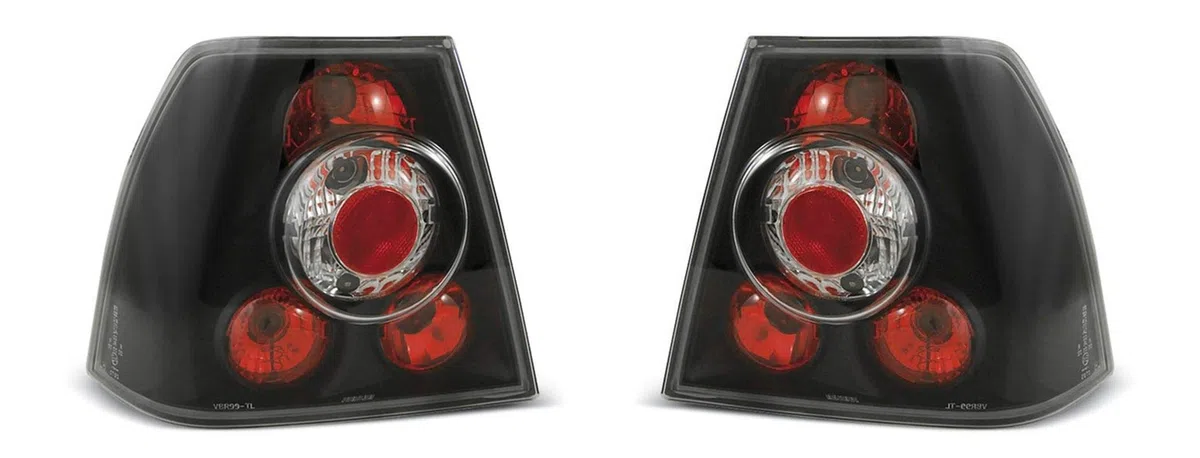 Fanali posteriori compatibili con Volkswagen Bora 1998 1999 2000 2001 2002 2003 2004 2005 Berlina GV-2031 Fanale posteriore Gruppo Fanale posteriore 1 Paia Driver e Lato Passeggero Set Completo Nero