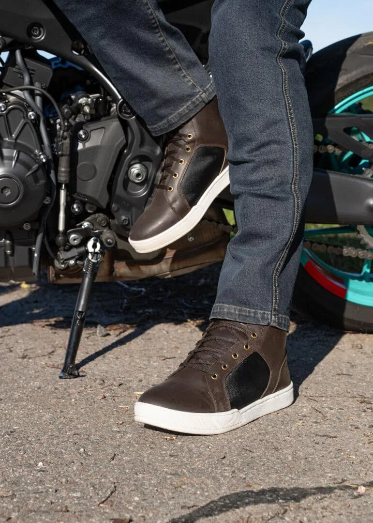 Urban Scarpe da moto impermeabili, marrone scuro, 45