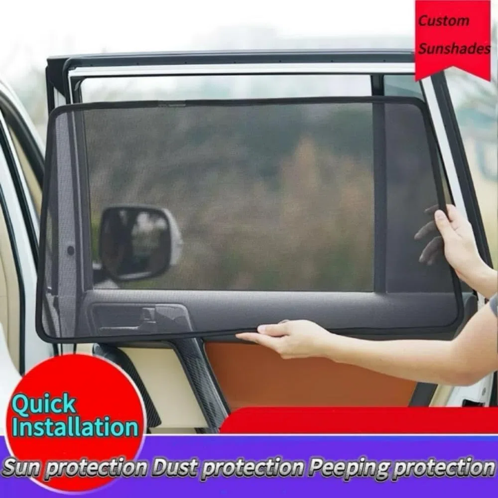 Tendine Parasole Auto Laterali per Nissan Qashqai (2007–2013), Rete Magnetica Oscurante e Traspirante, Protezione Anti-UV per Bambini e Neonati, Privacy per Viaggi Estivi,E/7 Whole Vehicle