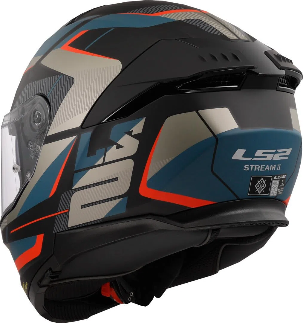 LS2, Casco Moto Integrale STREAM II ROAD Matt Black Blue, M