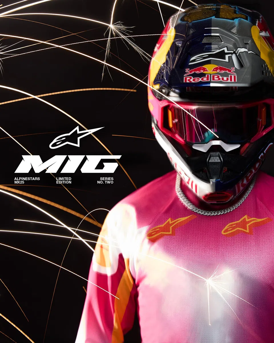 Alpinestars Supertech Mig LE Maglia da motocross, pink/bianco, XL
