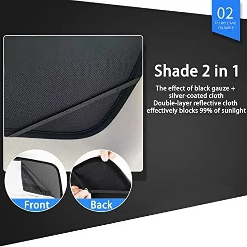 Tendine Parasole pieghevole per tettuccio apribile Per Ford Per Mustang Mach-E 2021-2022, nero