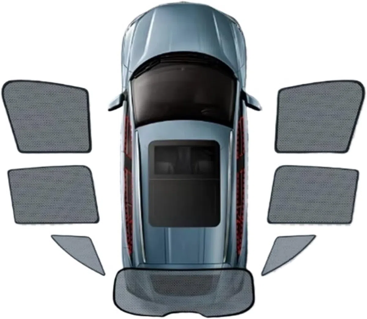 Tendine Parasole Auto Laterali per Nissan Qashqai (2007–2013), Rete Magnetica Oscurante e Traspirante, Protezione Anti-UV per Bambini e Neonati, Privacy per Viaggi Estivi,E/7 Whole Vehicle
